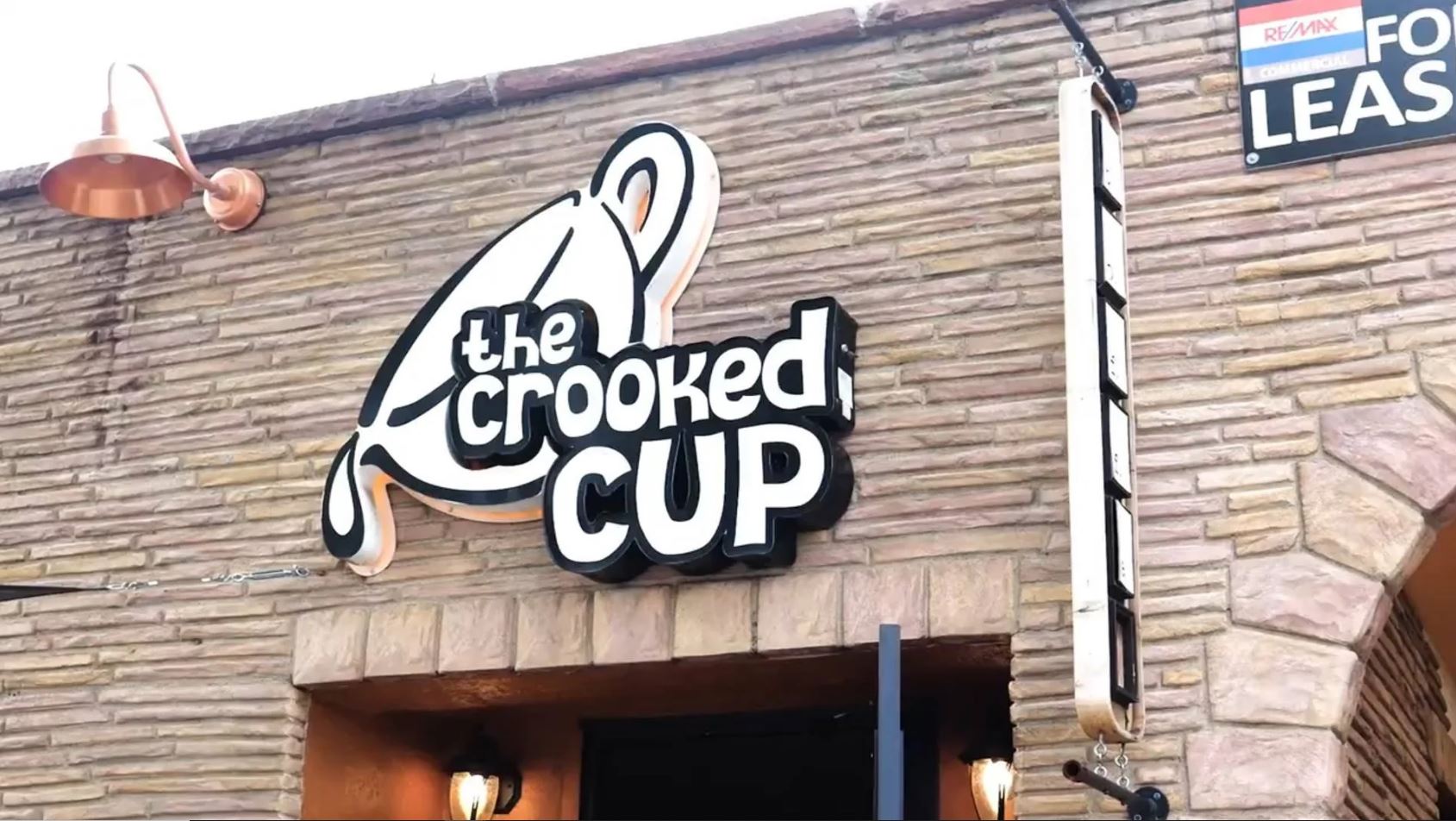 The Crooked Cup exterior sign